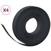 vidaXL Hagekanter 4 stk svart 10 m 10 cm polyetylen