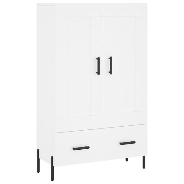 vidaXL Highboard hvit 69,5x31x115 cm konstruert tre