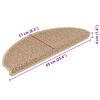 vidaXL Selvklebende trappematter sisal-utseende 15 stk 65x21x4 cm sand