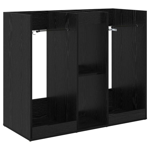 vidaXL Golfskap Ensfarget Svart Eik 102 x 45 x 85,5 cm