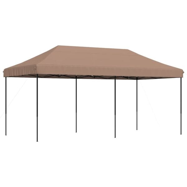 vidaXL Sammenleggbart partytelt pop-up brun 580x292x315 cm