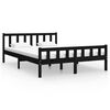 vidaXL Sengeramme svart heltre 140x200 cm