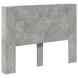 vidaXL Hodegavlskap med LED med hylle Betong 140 x 16,5 x 103,5 cm