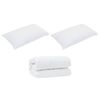vidaXL Dyne med Puter med pute 3 pcs Hvit Mikrofiber