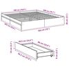 vidaXL Sengeramme med skuffer betonggr&aring; 180x200 cm konstruert tre