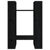 vidaXL Bokhylle/romdeler svart 41x35x57 cm heltre furu