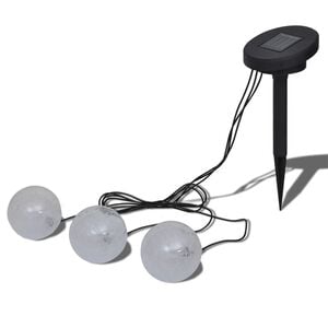 vidaXL Flytende kulelys 3 stk LED soldrevet