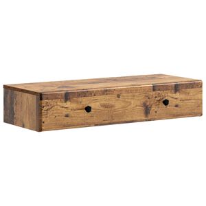 vidaXL Vegghengt Sidebord Gammelt tre 87,5 x 34,5 x 17 cm