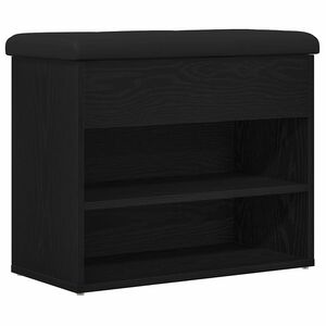 vidaXL Oppbevaringsbenk Svart Eik 62 x 32 x 50 cm Konstruert tre