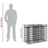 vidaXL Gabion hevet seng s&oslash;lv 100 x 50 x 80 cm Galvanisert St&aring;l