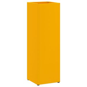 vidaXL Regn paraplystativ Sennepsgul 15,5 x 15,5 x 49 cm St&aring;l