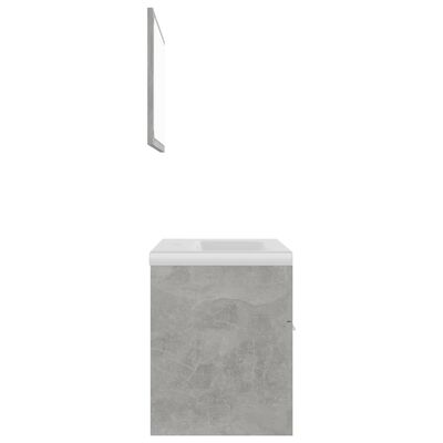 vidaXL Baderomsmøbelsett betonggrå sponplate