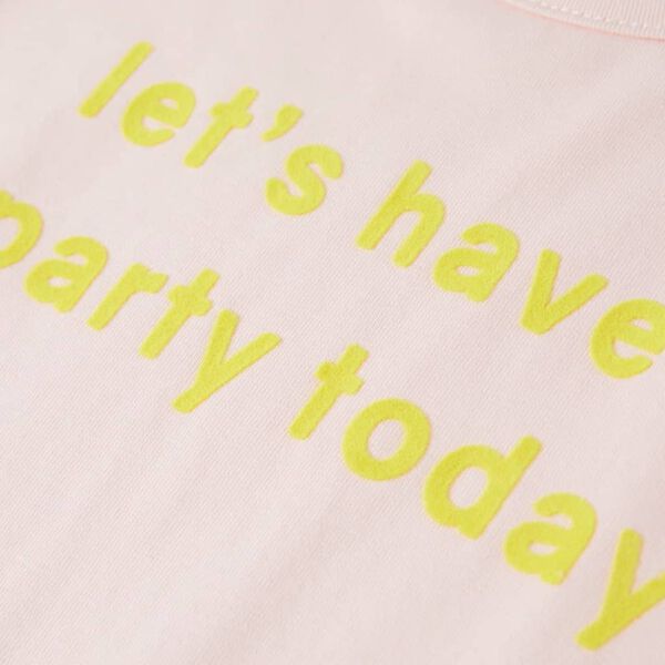 T-skjorte for barn myk rosa 140