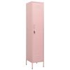 vidaXL Oppbevaringsskap rosa 35x46x180 cm st&aring;l