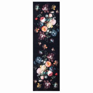 vidaXL Kj&oslash;kken teppe Svart 150 x 45 cm Fl&oslash;yel