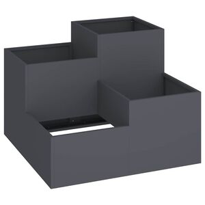 vidaXL Hageblomsterpotte Antrasitt 80 x 80 x 60 cm St&aring;l
