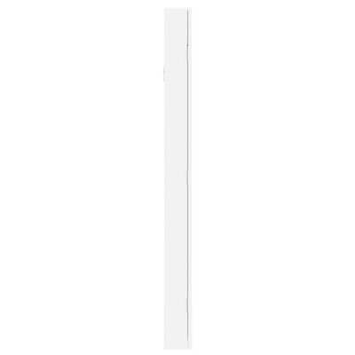 vidaXL Vegghengt smykkeskap med speil hvit 30x8,5x106 cm