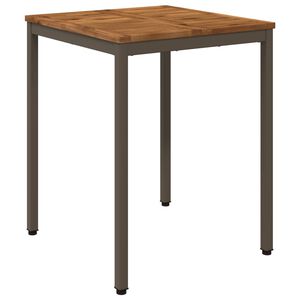 vidaXL Hage middagsbord Naturlig og Kaffe 60 x 60,5 x 75 cm