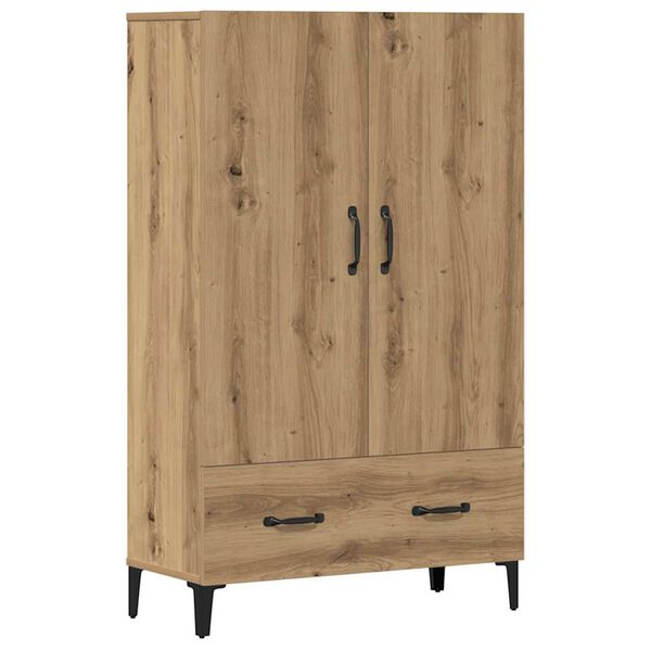vidaXL Highboard artisan eik 70x31x115 cm konstruert tre