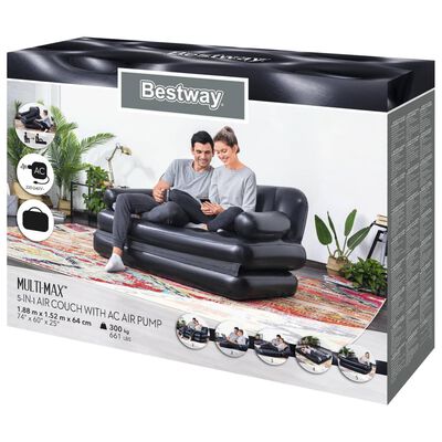 Bestway 5-i-1 oppblåsbar dobbel sovesofa 188x152x64 cm