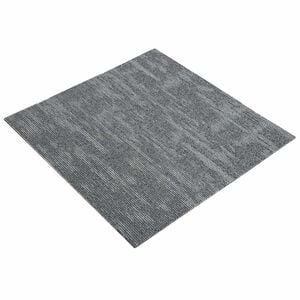 vidaXL Teppeflis Betonggr&aring; 50 x 50 cm 36 stk. PP og Bitumen
