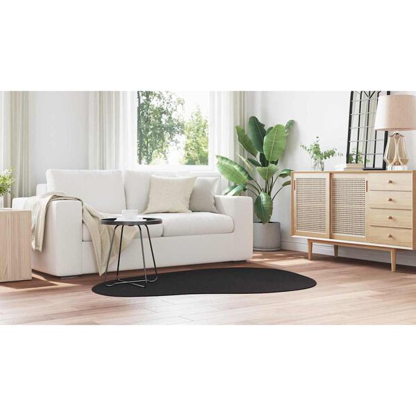 vidaXL Teppe HUARTE Svart 120 x 170 cm Polyester