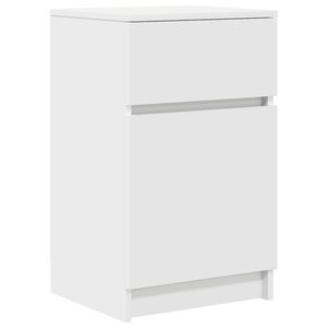 vidaXL Nattbord hvit 39x35x65 cm konstruert tre