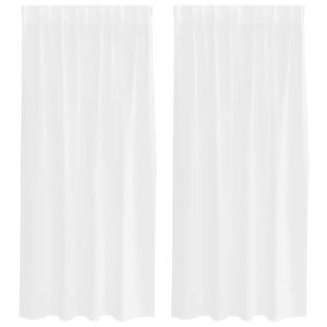 vidaXL Voile Gardin 2 stk. Hvit 175 x 140 cm Polyester