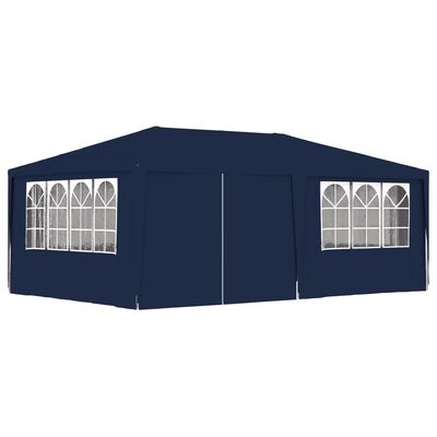 vidaXL Profesjonelt festtelt med sidevegger 4x6 m blå 90 g/m²
