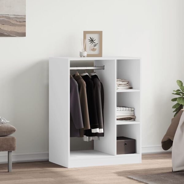 vidaXL Garderobe hvit 77x48x102 cm konstruert tre