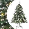 vidaXL Kunstig juletre grønn 126 x 126 x 180 cm PVC og plast og stål