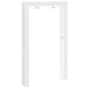 vidaXL Utend&oslash;rs dusj 226 cm Massivt furutre og rustfritt st&aring;l Hvit