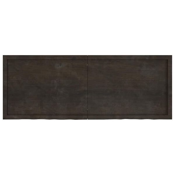 vidaXL Bordplate mørkebrun 160x60x(2-4) cm behandlet heltre eik