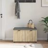 vidaXL Gangbenk med pute med lagring Sonoma eik 80 x 46 x 46 cm