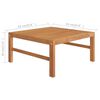 vidaXL Hagebord 63x63x30 cm heltre teak