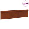 vidaXL Sneglenett 16 pcs Rusten 100 x 3,5 x 25 cm Cortenst&aring;l