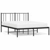 vidaXL Sengeramme i metall med hodegavl svart 135x190 cm