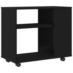 vidaXL Sidebord svart eik 70x35x60,5 cm konstruert tre