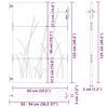 vidaXL Hageport 85x125 cm cortenstål gressdesign