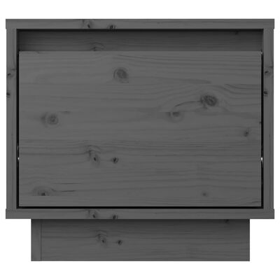 vidaXL Nattbord 2 stk grå 35x34x32 cm heltre furu