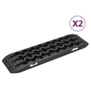 vidaXL Trekkbrett 2 stk svart 106x30,5x7 cm nylon