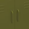 vidaXL Oppbevaringsskap olivengrønn 80x35x101,5 cm stål