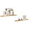 vidaXL Vegghylle med hylle 2 pcs Beige 100 x 9 x 3 cm Konstruert tre