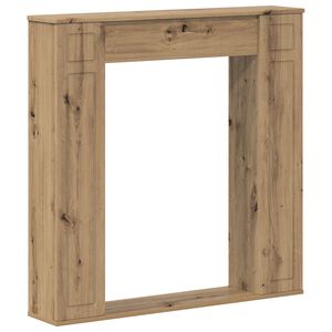 vidaXL Peisramme Artisan eik 100 x 20 x 100 cm Konstruert tre