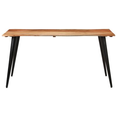 vidaXL Spisebord med naturlige kanter 160x80x75 cm heltre akasie