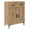 vidaXL Serviesskap Artisan Eik 69,5 x 34 x 90 cm Konstruert tre