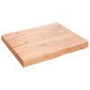 vidaXL Vegghylle lysebrun 60x50x(2-6) cm behandlet heltre eik