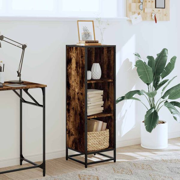 vidaXL Bokhylle r&oslash;kt eik 33,5x33x107,5 cm konstruert tre