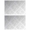 vidaXL Trinn 2 stk. 30 x 20 cm s&oslash;lv Aluminium Rektangul&aelig;r