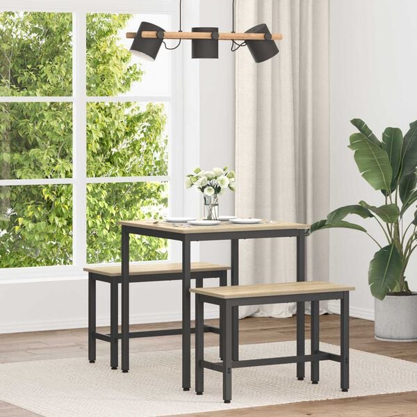 vidaXL Spisebord METALL